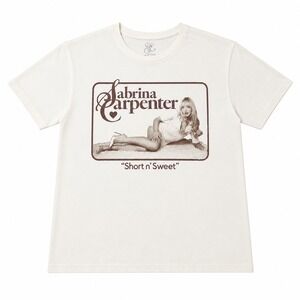 Sabrina Carpenter Short n Sweet Tour Graphic T-Shirt Women's Cut Large